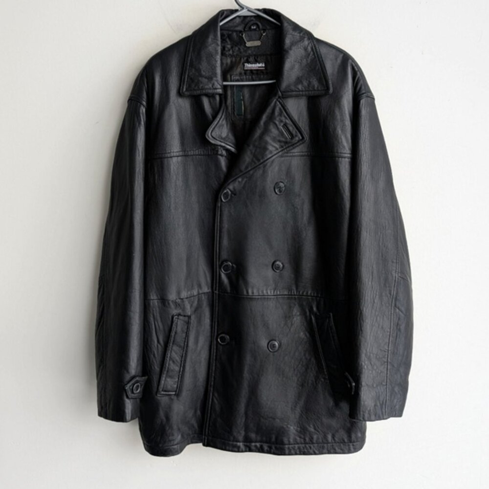 Vintage Danier Men's Black Leather Jacket